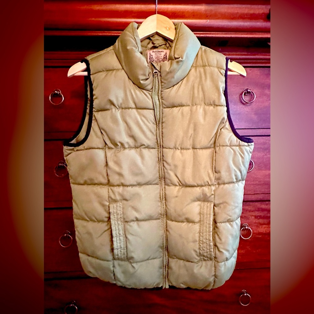 Ruff Hewn Olive Green Vest Medium